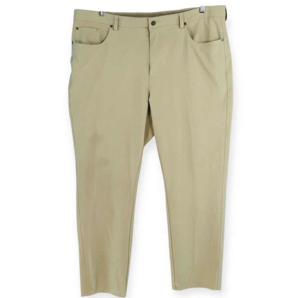 Greg Norman Pants Mens 40x32 Khaki Performance Stretch Golf Wicking